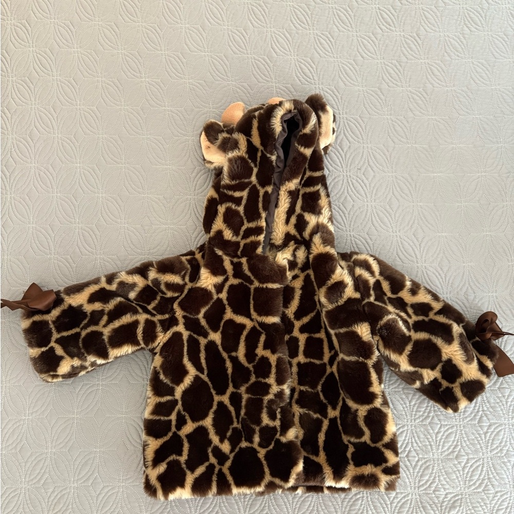Giraffe print coat